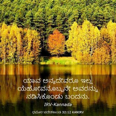 Picture 03 - ಧರ್ಮೋಪದೇಶಕಾಂಡ 32:12 KANIRV - ಯಾವ ಅನ್ಯದೇವರೂ - Bible Verse Picture