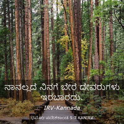 Picture 03 - ಧರ್ಮೋಪದೇಶಕಾಂಡ 5:7 KANIRV - ನಾನಲ್ಲದೆ ನಿನಗೆ - Bible Verse Picture