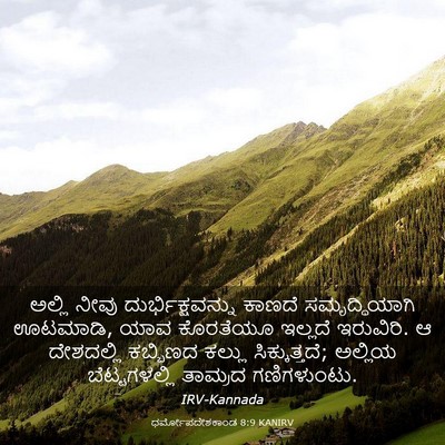 Picture 03 - ಧರ್ಮೋಪದೇಶಕಾಂಡ 8:9 KANIRV - ಅಲ್ಲಿ ನೀವು - Bible Verse Picture
