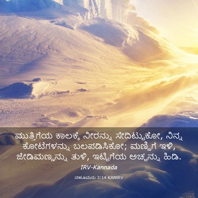 Picture 03 - ನಹೂಮನು 3:14 KANIRV - ಮುತ್ತಿಗೆಯ ಕಾಲಕ್ಕೆ - Bible Verse Picture
