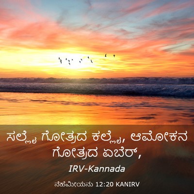 Picture 03 - ನೆಹೆಮೀಯನು 12:20 KANIRV - ಸಲ್ಲೈ ಗೋತ್ರದ - Bible Verse Picture