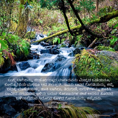 Picture 03 - ನೆಹೆಮೀಯನು 3:15 KANIRV - ಬುಗ್ಗೆ ಬಾಗಿಲನ್ನು - Bible Verse Picture