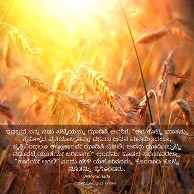Picture 03 - ನೆಹೆಮೀಯನು 5:13 KANIRV - ಇದಲ್ಲದೆ ನನ್ನ ನಡು - Bible Verse Picture