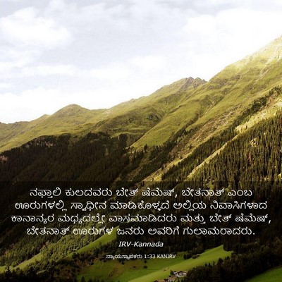 Picture 03 - ನ್ಯಾಯಸ್ಥಾಪಕರು 1:33 KANIRV - ನಫ್ತಾಲಿ ಕುಲದವರು - Bible Verse Picture