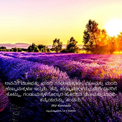 Picture 03 - ನ್ಯಾಯಸ್ಥಾಪಕರು 12:9 KANIRV - ಅವನಿಗೆ ಮೂವತ್ತು - Bible Verse Picture