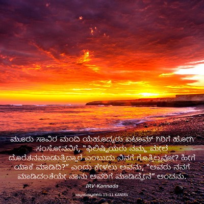 Picture 03 - ನ್ಯಾಯಸ್ಥಾಪಕರು 15:11 KANIRV - ಮೂರು ಸಾವಿರ ಮಂದಿ - Bible Verse Picture