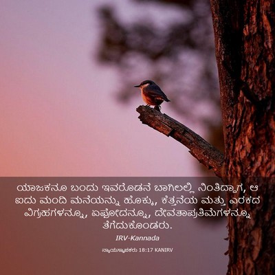 Picture 03 - ನ್ಯಾಯಸ್ಥಾಪಕರು 18:17 KANIRV - ಯಾಜಕನೂ ಬಂದು - Bible Verse Picture