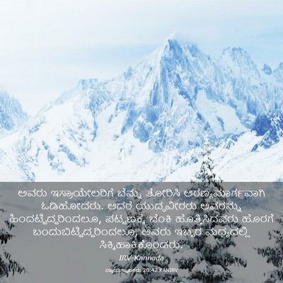 Picture 03 - ನ್ಯಾಯಸ್ಥಾಪಕರು 20:42 KANIRV - ಅವರು ಇಸ್ರಾಯೇಲರಿಗೆ - Bible Verse Picture