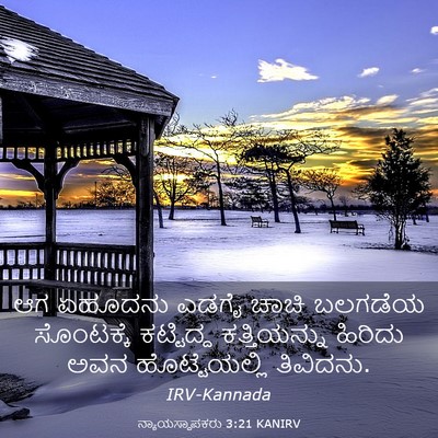 Picture 03 - ನ್ಯಾಯಸ್ಥಾಪಕರು 3:21 KANIRV - ಆಗ ಏಹೂದನು ಎಡಗೈ - Bible Verse Picture