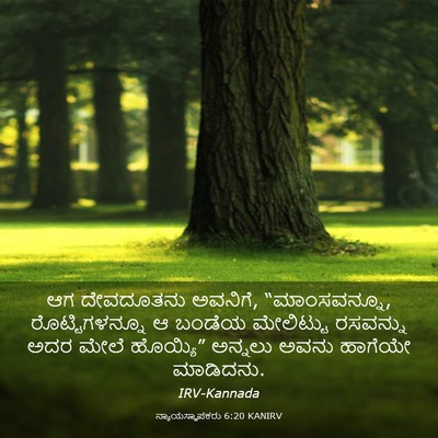 Picture 03 - ನ್ಯಾಯಸ್ಥಾಪಕರು 6:20 KANIRV - ಆಗ ದೇವದೂತನು - Bible Verse Picture