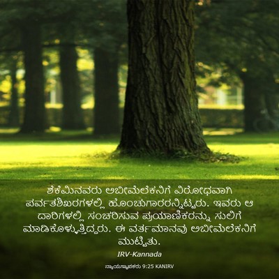 Picture 03 - ನ್ಯಾಯಸ್ಥಾಪಕರು 9:25 KANIRV - ಶೆಕೆಮಿನವರು - Bible Verse Picture