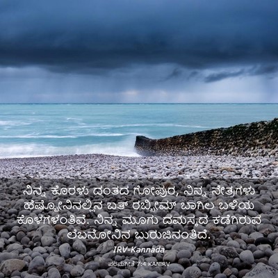 Picture 03 - ಪರಮಗೀತೆ 7:4 KANIRV - ನಿನ್ನ ಕೊರಳು ದಂತದ - Bible Verse Picture