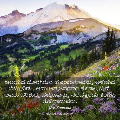 Picture 03 - ಪ್ರಕಟಣೆ 11:2 KANIRV - ಆಲಯದ ಹೊರಗಿರುವ - Bible Verse Picture