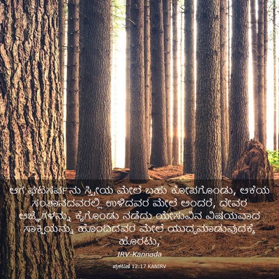 Picture 03 - ಪ್ರಕಟಣೆ 12:17 KANIRV - ಆಗ ಘಟಸರ್ಪನು - Bible Verse Picture