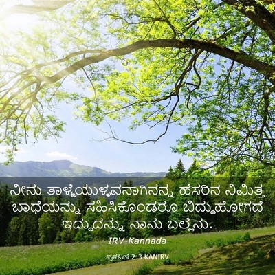 Picture 03 - ಪ್ರಕಟಣೆ 2:3 KANIRV - ನೀನು - Bible Verse Picture