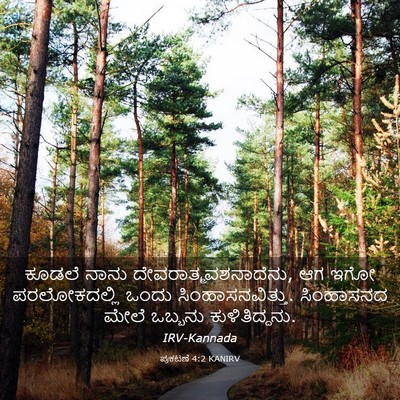 Picture 03 - ಪ್ರಕಟಣೆ 4:2 KANIRV - ಕೂಡಲೆ ನಾನು - Bible Verse Picture