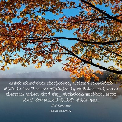 Picture 03 - ಪ್ರಕಟಣೆ 6:5 KANIRV - ಆತನು ಮೂರನೆಯ - Bible Verse Picture