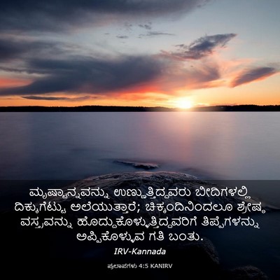 Picture 03 - ಪ್ರಲಾಪಗಳು 4:5 KANIRV - ಮೃಷ್ಟಾನ್ನವನ್ನು - Bible Verse Picture