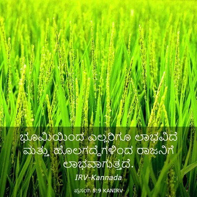 Picture 03 - ಪ್ರಸಂಗಿ 5:9 KANIRV - ಭೂಮಿಯಿಂದ ಎಲ್ಲರಿಗೂ - Bible Verse Picture