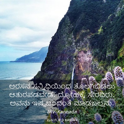 Picture 03 - ಪ್ರಸಂಗಿ 8:3 KANIRV - ಅರಸನ ಸನ್ನಿಧಿಯಿಂದ - Bible Verse Picture