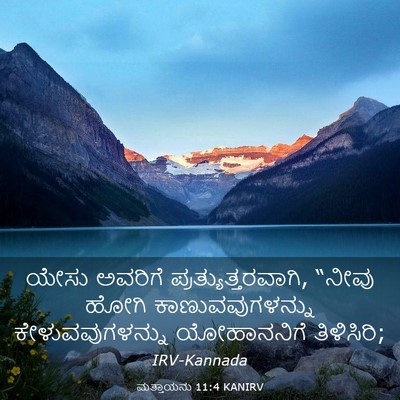 Picture 03 - ಮತ್ತಾಯನು 11:4 KANIRV - ಯೇಸು ಅವರಿಗೆ - Bible Verse Picture