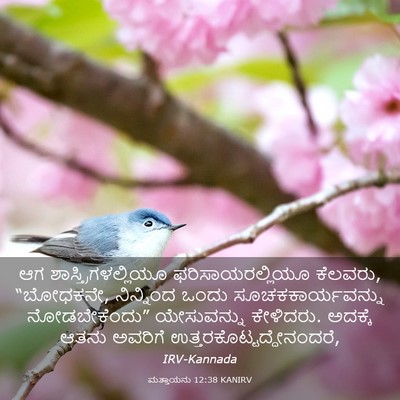 Picture 03 - ಮತ್ತಾಯನು 12:38 KANIRV - ಆಗ - Bible Verse Picture