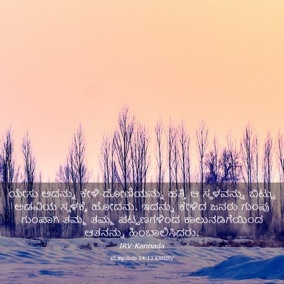 Picture 03 - ಮತ್ತಾಯನು 14:13 KANIRV - ಯೇಸು ಅದನ್ನು ಕೇಳಿ - Bible Verse Picture