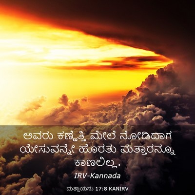Picture 03 - ಮತ್ತಾಯನು 17:8 KANIRV - ಅವರು ಕಣ್ಣೆತ್ತಿ - Bible Verse Picture