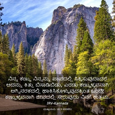 Picture 03 - ಮತ್ತಾಯನು 18:9 KANIRV - ನಿನ್ನ ಕಣ್ಣು - Bible Verse Picture