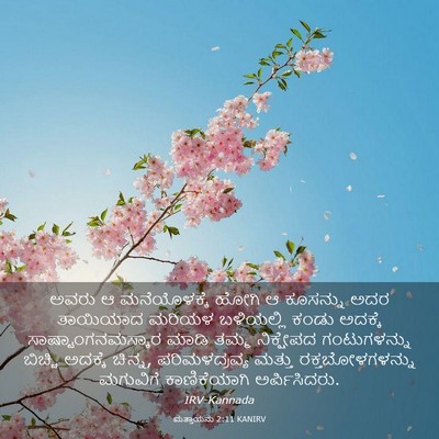 Picture 03 - ಮತ್ತಾಯನು 2:11 KANIRV - ಅವರು ಆ ಮನೆಯೊಳಕ್ಕೆ - Bible Verse Picture
