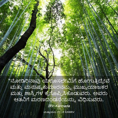 Picture 03 - ಮತ್ತಾಯನು 20:18 KANIRV - “ನೋಡಿರಿನಾವು - Bible Verse Picture