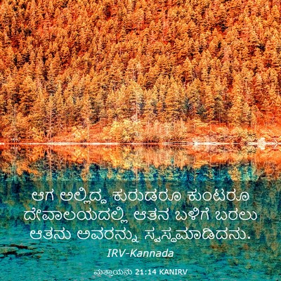 Picture 03 - ಮತ್ತಾಯನು 21:14 KANIRV - ಆಗ ಅಲ್ಲಿದ್ದ - Bible Verse Picture
