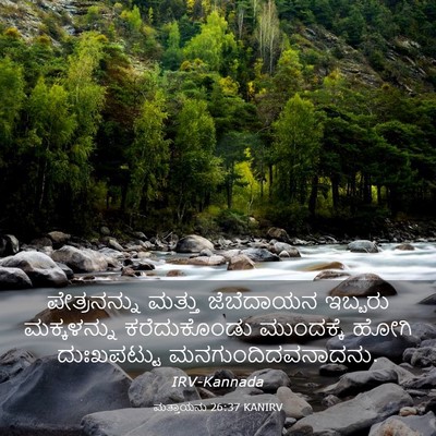 Picture 03 - ಮತ್ತಾಯನು 26:37 KANIRV - ಪೇತ್ರನನ್ನು ಮತ್ತು - Bible Verse Picture