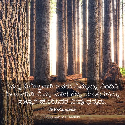 Picture 03 - ಮತ್ತಾಯನು 5:11 KANIRV - “ನನ್ನ ನಿಮಿತ್ತವಾಗಿ - Bible Verse Picture