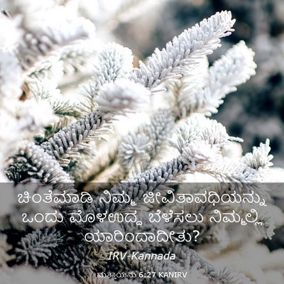 Picture 03 - ಮತ್ತಾಯನು 6:27 KANIRV - ಚಿಂತೆಮಾಡಿ ನಿಮ್ಮ - Bible Verse Picture