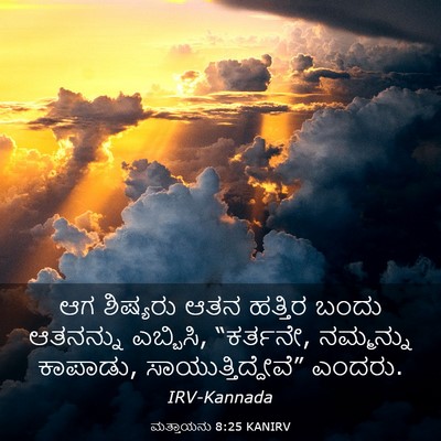Picture 03 - ಮತ್ತಾಯನು 8:25 KANIRV - ಆಗ ಶಿಷ್ಯರು ಆತನ - Bible Verse Picture