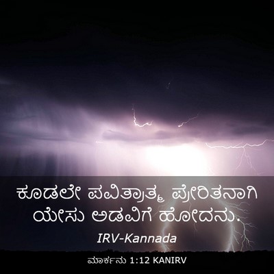 Picture 03 - ಮಾರ್ಕನು 1:12 KANIRV - ಕೂಡಲೇ ಪವಿತ್ರಾತ್ಮ - Bible Verse Picture
