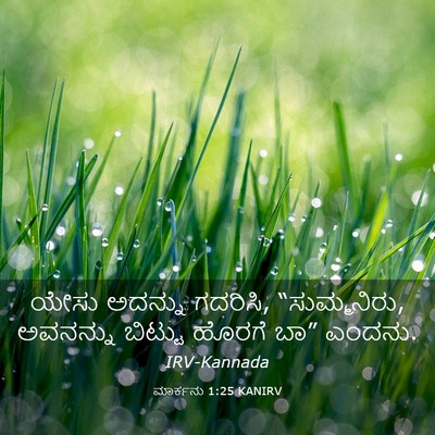 Picture 03 - ಮಾರ್ಕನು 1:25 KANIRV - ಯೇಸು ಅದನ್ನು - Bible Verse Picture