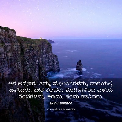 Picture 03 - ಮಾರ್ಕನು 11:8 KANIRV - ಆಗ ಅನೇಕರು ತಮ್ಮ - Bible Verse Picture
