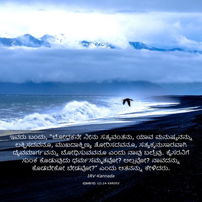 Picture 03 - ಮಾರ್ಕನು 12:14 KANIRV - ಇವರು ಬಂದು, “ಬೋಧಕನೇ - Bible Verse Picture