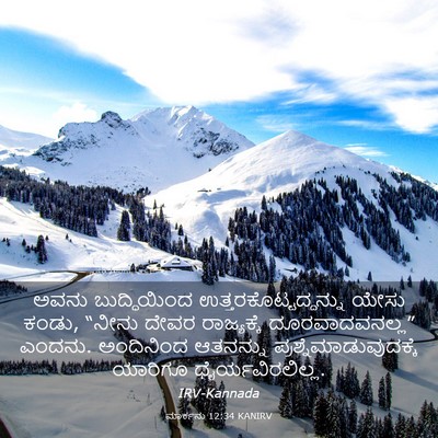 Picture 03 - ಮಾರ್ಕನು 12:34 KANIRV - ಅವನು ಬುದ್ಧಿಯಿಂದ - Bible Verse Picture