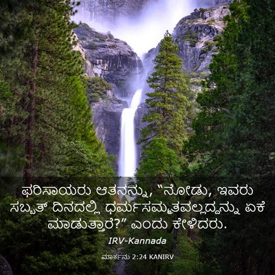 Picture 03 - ಮಾರ್ಕನು 2:24 KANIRV - ಫರಿಸಾಯರು ಆತನನ್ನು, - Bible Verse Picture