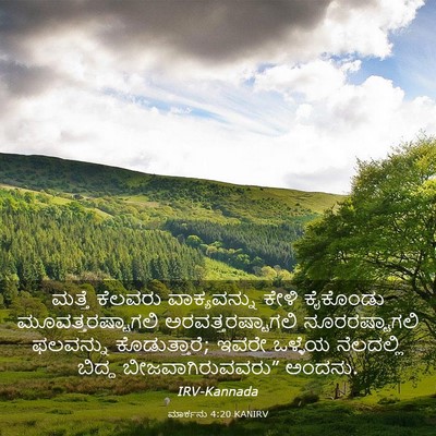 Picture 03 - ಮಾರ್ಕನು 4:20 KANIRV - ಮತ್ತೆ ಕೆಲವರು - Bible Verse Picture