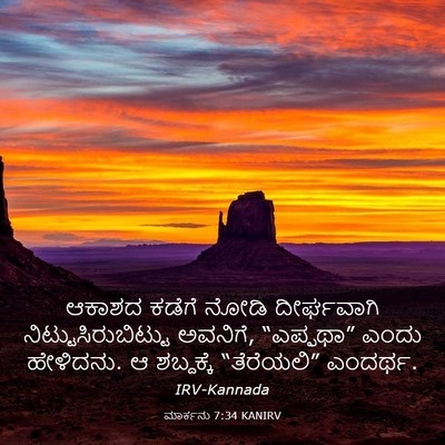 Picture 03 - ಮಾರ್ಕನು 7:34 KANIRV - ಆಕಾಶದ ಕಡೆಗೆ ನೋಡಿ - Bible Verse Picture