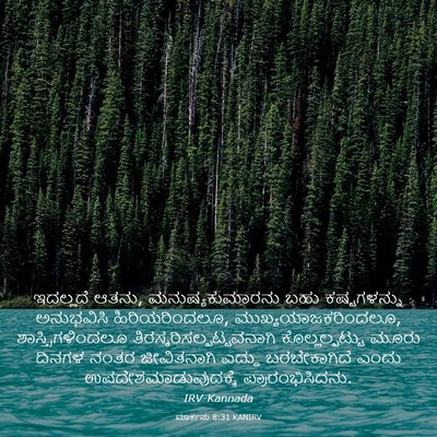 Picture 03 - ಮಾರ್ಕನು 8:31 KANIRV - ಇದಲ್ಲದೆ ಆತನು, - Bible Verse Picture