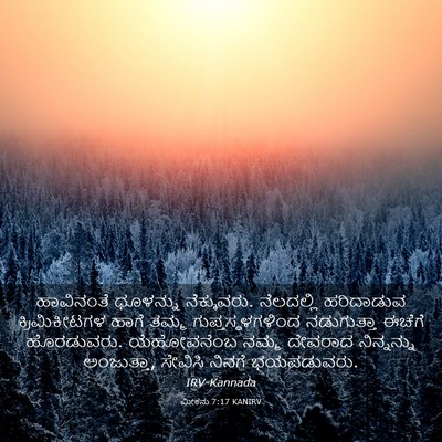 Picture 03 - ಮೀಕನು 7:17 KANIRV - ಹಾವಿನಂತೆ ಧೂಳನ್ನು - Bible Verse Picture
