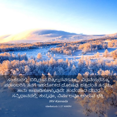 Picture 03 - ಯಾಕೋಬನು 1:27 KANIRV - ಸಂಕಟದಲ್ಲಿ - Bible Verse Picture