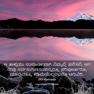 Picture 03 - ಯಾಕೋಬನು 1:4 KANIRV - ಆ ತಾಳ್ಮೆಯು - Bible Verse Picture