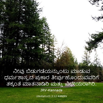 Picture 03 - ಯಾಕೋಬನು 2:12 KANIRV - ನೀವು - Bible Verse Picture