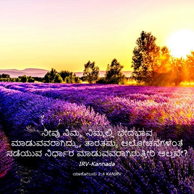 Picture 03 - ಯಾಕೋಬನು 2:4 KANIRV - ನೀವು ನಿಮ್ಮ - Bible Verse Picture
